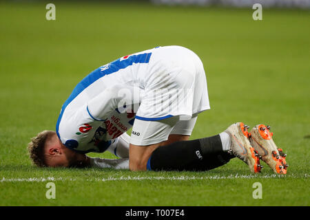 HEERENVEEN, calcio, 16-03-2019, Abe Lenstra stadium, stagione 2018 / 2019, olandese Eredivisie, SC Heerenveen player Dennis Johnsen durante la partita SC Heerenveen - de Graafschap. Foto Stock