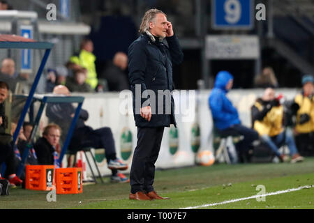 HEERENVEEN, calcio, 16-03-2019, Abe Lenstra stadium, stagione 2018 / 2019, olandese Eredivisie, SC Heerenveen coach Jan Olde Riekerink durante la partita SC Heerenveen - de Graafschap. Foto Stock