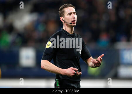 HEERENVEEN, calcio, 16-03-2019, Abe Lenstra stadium, stagione 2018 / 2019, olandese Eredivisie, arbitro Christiaan Bax durante la partita SC Heerenveen - de Graafschap. Foto Stock