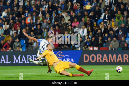 Roma, Italia. 16 marzo 2019. Foto Luciano Rossi/AS Roma/ LaPresse 16/03/2019 Ferrara (Italia) Sport Calcio Spal - AS Roma Campionato di calcio di Serie A TIM 2018 2019 Stadio Paolo Mazza di Ferrara Nella foto: Edin Dzeko Foto Luciano Rossi/ come Roma/ LaPresse 16/03/2019 Ferrara (Italia) Sport Soccer Spal - AS Roma Football Championship League A Tim 2018 2019 Paolo Mazza Stadium di Ferrara nel pic: Edin Dzeko Foto Stock