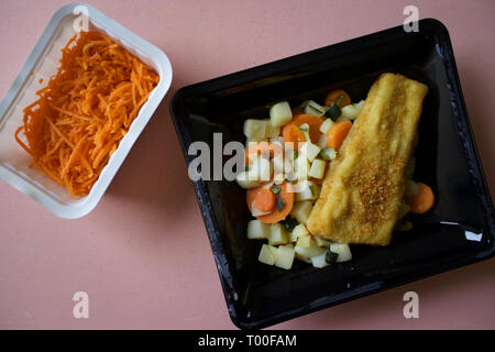 Convenience Food imballaggi in plastica - pronto a mangiare Foto Stock