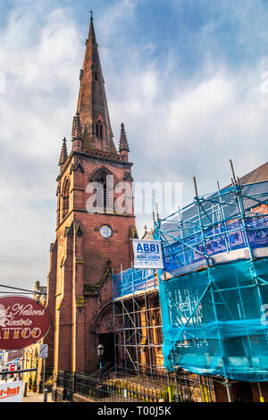 Chester, Inghilterra - Febbraio 23, 2019: Architettura del Guildhall village hall nel centro della citta'. Foto Stock
