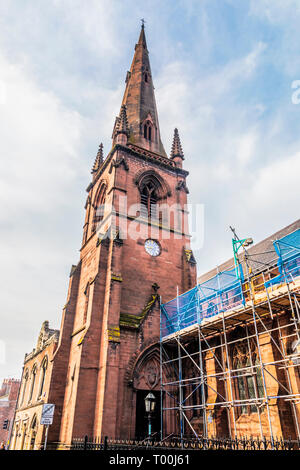 Chester, Inghilterra - Febbraio 23, 2019: Architettura del Guildhall village hall nel centro della citta'. Foto Stock