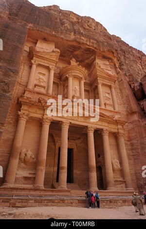 Petra sightseeing in Wadi Rum Giordania Foto Stock