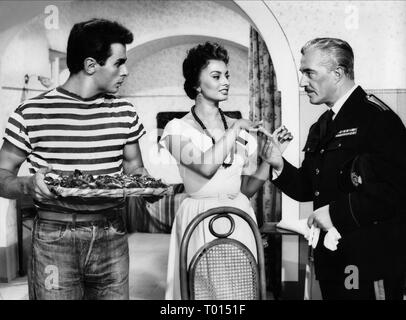 ANTONIO CIFARIELLO, Sophia Loren, VITTORIO DE SICA, scandalo IN SORRENTO, 1955 Foto Stock