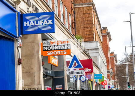 Halifax bank. High Street Kensington, Kensington, Londra Foto Stock