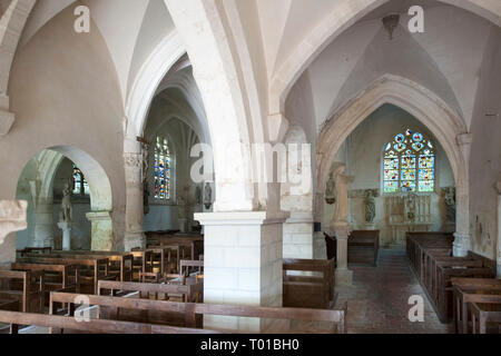 Frankreich, Champagne-Ardenne, Haute-Marne, Puellemontier, Notre Dame de la nativite Puellemontier Foto Stock