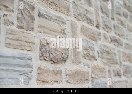 Parete tradizionale del blocco di pietre Foto Stock