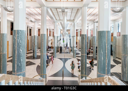 Foyer del nuovo Parlamento, Capital Hill, Canberra, Australian Capital Territory, Australia Foto Stock