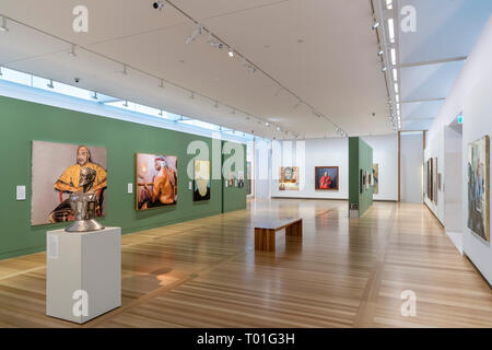 Interno della Australian National Portrait Gallery, Canberra, Australian Capital Territory, Australia Foto Stock