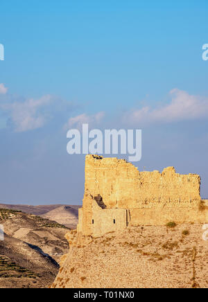 Kerak castello presso sunrise, Al-Karak, Karak Governatorato, Giordania Foto Stock