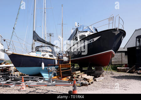 Il cantiere BLACKSHORE PORTO. Fiume BLYTH SOUTHWOLD Suffolk. Foto Stock