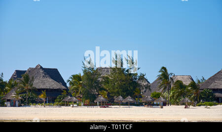 Vacanze in Kenya. Costa con spiaggia sul mare nella zona di Watamu in Africa. Foto Stock