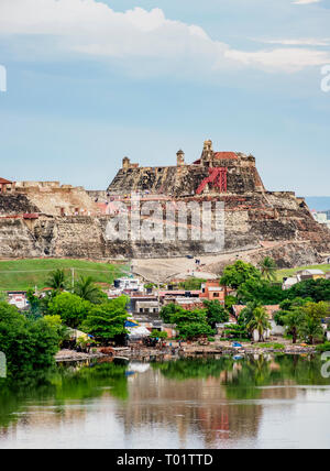 San Felipe Castello, Cartagena, Dipartimento di Bolivar, Colombia Foto Stock