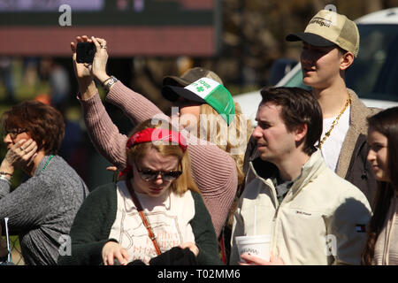 Hot Springs, Arkansas, Stati Uniti d'America. 16 Mar, 2019. Marzo 16, 2019: paesaggi durante il ribelle Stakes giorno a Oaklawn Park in Hot Springs, Arkansas. © Justin Manning/Eclipse Sportswire/CSM/Alamy Live News Foto Stock