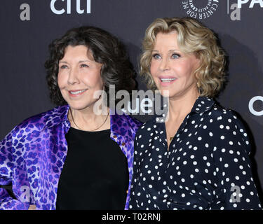 Los Angeles, California, USA. 16 Mar, 2019. LILY TOMLIN e Jane Fonda al PaleyFest - ''Grazia e Frankie'' evento presso il Dolby Theatre di Los Angeles. Credito: Kay Blake/ZUMA filo/Alamy Live News Foto Stock