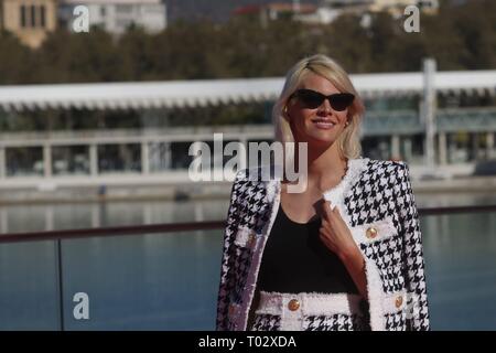 Malaga, Spagna. 16 marzo 2019. : Attrice Amaia Salamanca durante il photocall del film ' A pesar de todo ' durante la XXII edizione del Malaga Film Festival di Malaga sabato 16 marzo, 2019. Cordon Premere Credito: CORDON PREMERE/Alamy Live News Foto Stock