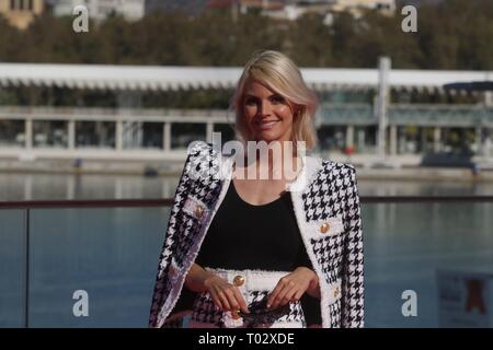 Malaga, Spagna. 16 marzo 2019. : Attrice Amaia Salamanca durante il photocall del film ' A pesar de todo ' durante la XXII edizione del Malaga Film Festival di Malaga sabato 16 marzo, 2019. Cordon Premere Credito: CORDON PREMERE/Alamy Live News Foto Stock