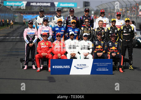 Melbourne, Australia. Il 17 marzo 2019. Melbourne FORMULA ONE Grand Prix, il giorno della gara; il credito: Azione Plus immagini di sport/Alamy Live News Foto Stock