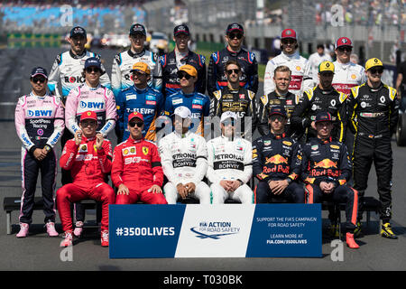 Melbourne, Australia. Il 17 marzo 2019. Melbourne FORMULA ONE Grand Prix, il giorno della gara; Gruppo Photo credit: Azione Plus immagini di sport/Alamy Live News Foto Stock