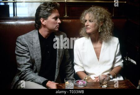 MICHAEL DOUGLAS, Glenn Close, attrazione fatale, 1987 Foto Stock