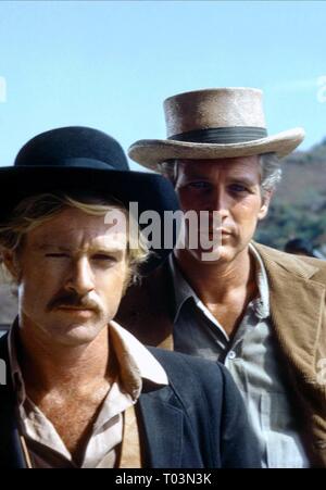 ROBERT REDFORD, Paul Newman, Butch Cassidy e Sundance Kid, 1969 Foto Stock