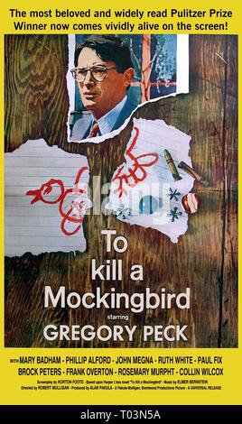 GREGORY PECK POSTER, PER UCCIDERE UN MOCKINGBIRD, 1962 Foto Stock