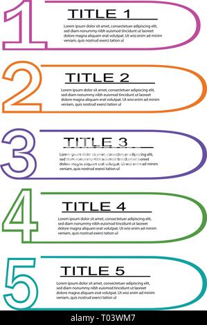 Moderno business colorato infografico vettore Illustrazione Vettoriale