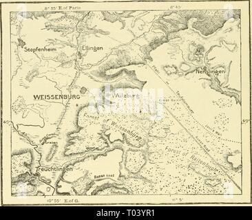 La terra e i suoi abitanti .. . Earthitsinhabita386recl Anno: 1883 236 GERMANIA. Il principale è tlie fiume principale della Baviera settentrionale. Essa è formata dalla giunzione del rosso e bianco, principale sia in fase di salita nel Fichtelgebirge. Di aU i fiumi della Germania il principale ha la maggior parte del corso di avvolgimento, per dalla sorgente alla foce è solo 155 miglia in linea retta, mentre lo sviluppo del fiume ammonta a più del doppio di quella distanza. Il principale, essendo un dolce fiume, verrebbero a formare una preziosa acqua autostrada se il suo volume erano più considerevole, e il suo corso meno tortuoso. Non è navigab Foto Stock