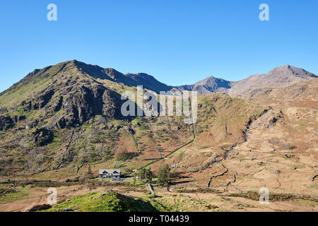 Mount Snowdon nel Parco Nazionale di Snowdonia nel Galles, Regno Unito Foto Stock