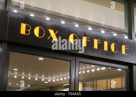 Minskoff Theater in Times Square NYC Foto Stock