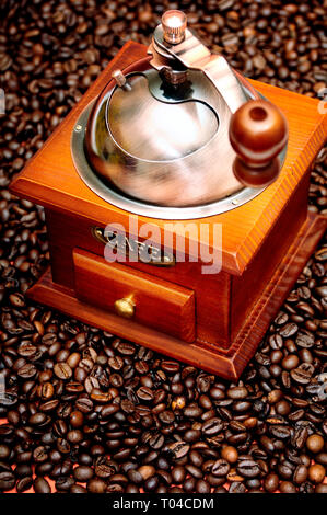 retro manual coffee grinder Foto Stock