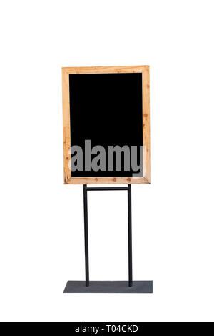 Verticale di legno segno bordo con copia spazio, percorso di clipping. Foto Stock