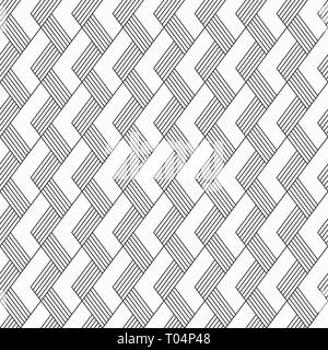 Vector seamless pattern. Si ripetono regolarmente strisce inclinato. Moderna ed elegante struttura. Striato di sfondo a spina di pesce. Illustrazione Vettoriale