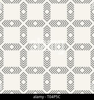 Abstract seamless pattern. Ripetono regolarmente ornamento geometrico delle frecce lineare e rombi. Sfondo del vettore. Illustrazione Vettoriale