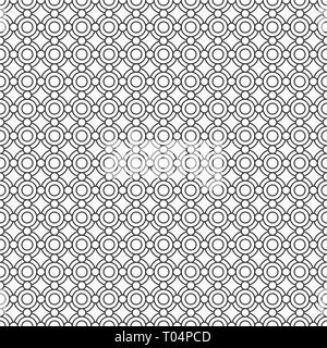 Abstract seamless disegno di cerchi. Lo stile lineare. Moderno motivo ornamentale. Reticolo geometrico. Profilo di vettore sfondo. Illustrazione Vettoriale