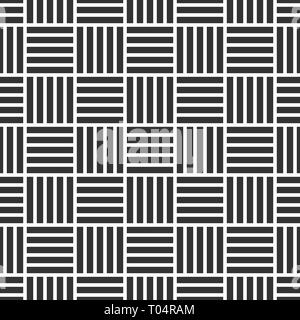 Vector seamless pattern di strisce intrecciate. Moderna ed elegante struttura. Ripetere regolarmente striped piazze. Reticolo geometrico. Illustrazione Vettoriale