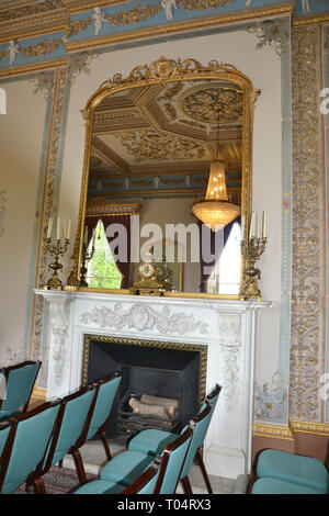 All'interno di Hylands House, Writtle, Chelmsford Essex, Regno Unito Foto Stock