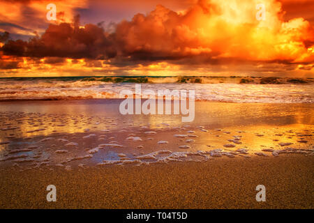 Spiaggia di sabbia in Scozia Foto Stock