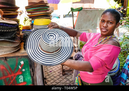 Cartagena Colombia,residenti ispanici,donna donna donna donne,shopping shopping shopping negozi di vendita di mercato, negozi di negozi business, Foto Stock