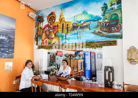 Cartagena Colombia,Centro,centro,San Diego,residenti etnici ispanici,la Cocina de Cartagena,ristorante ristoranti ristorazione cafe',all'interno Foto Stock