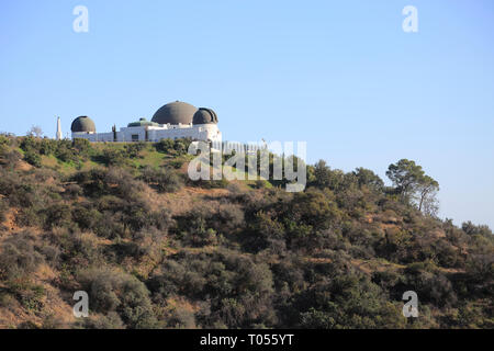 Osservatorio Griffith, Griffith Park, Hollywood, Los Angeles, California, Stati Uniti d'America Foto Stock