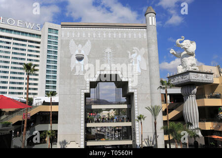 Babilonia corte, Hollywood e Highland Entertainment Center, Hollywood Boulevard, Hollywood, Los Angeles, California, Stati Uniti d'America Foto Stock