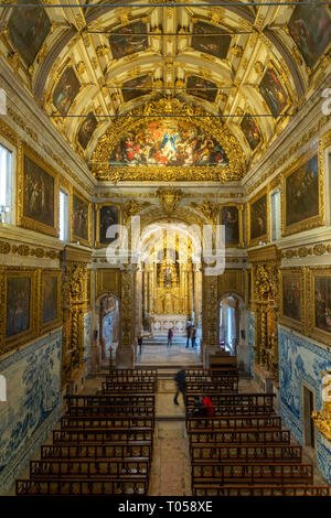 La Cappella di San Antonio al Museu Nacional do Azulejo, Lisbona, Portogallo. Foto Stock