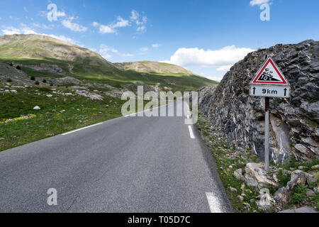 Sul Col de la Bonette road, Francia Foto Stock