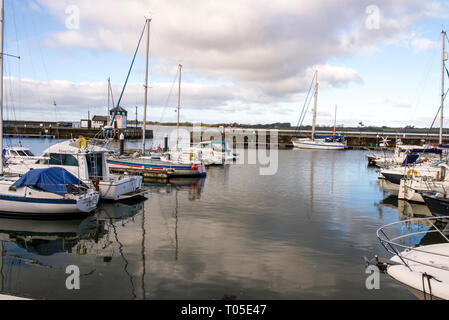 Victoria Dock, Caernarfon, Gwynedd, Wales, Regno Unito. Foto scattata il 4 di febbraio, 2019 Foto Stock