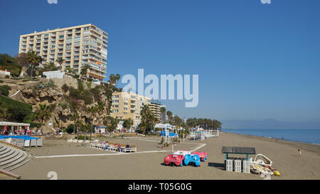 Bajondillo Beach. Torremolinos Málaga, Spagna. Foto Stock