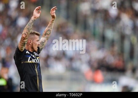 Roma, Italia. Xvii Mar, 2019. Juraj Kucka di Parma durante la Serie A nella partita tra Lazio e Parma Calcio 1913 presso lo Stadio Olimpico di Roma, Italia il 17 marzo 2019. Foto di Giuseppe mafia. Credit: UK Sports Pics Ltd/Alamy Live News Foto Stock