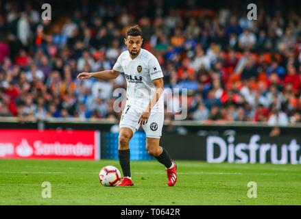 Valencia, Spagna. Xvii Mar, 2019. Coquelin durante la partita di calcio tra Valencia CF e Getafe CF il 17 marzo 2019 a Mestalla stadio a Valencia in Spagna. Cordon Premere Credito: CORDON PREMERE/Alamy Live News Foto Stock