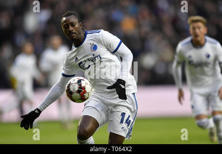 Copenhagen, Danimarca. Xvii Mar, 2019. Dame NÃ Â'Doye, FC Copenhagen durante la Superleague partita di calcio tra FC Copenhagen e Hobro IK in Telia Parken, Copenhagen, Danimarca. Credito: Lars Moeller/ZUMA filo/Alamy Live News Foto Stock